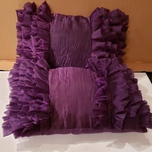 Thro by Marlo Lorenz Throw Pillows 2 Ruffled Purple